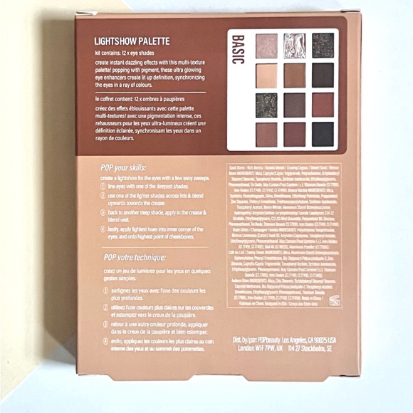 🏷️ POP Beauty set of 12 neutral metallic glitter eye shadow set palette - Picture 9 of 16